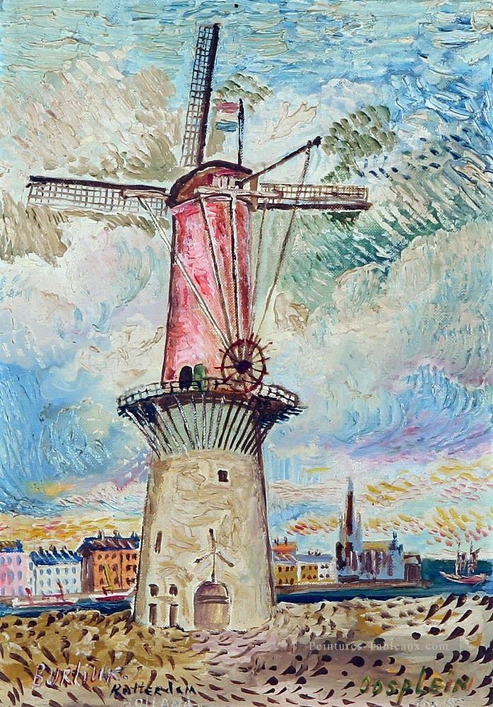moulin à vent à rotterdam 1955 russe Peintures à l'huile